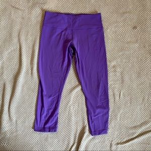 Lululemon cropped purple leggings